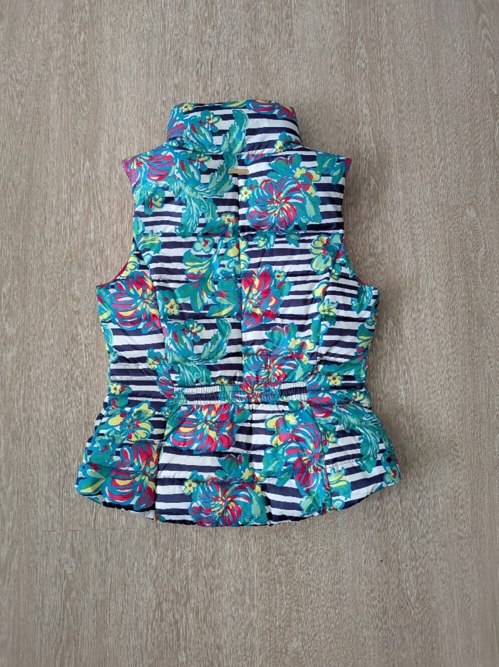 Lilly Pulitzer Vest Women's Large Puffer SYD Paradisio Down Feather Full Zip - Picture 6 of 12